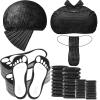Chicingyou 144 Pcs Spray Tanning Supplies Included Spray Tan Feet Pads Hair Nets Disposable Bra Underwear Caps Kit for Sunless Tan Self Tanning at Home or Salon Accessories (Black) view 1