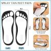 Chicingyou 144 Pcs Spray Tanning Supplies Included Spray Tan Feet Pads Hair Nets Disposable Bra Underwear Caps Kit for Sunless Tan Self Tanning at Home or Salon Accessories (Black) view 3