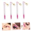 Mikinona 4pcs Portable Hanging Mascara Tube with Rhinestone Keychain Lash Brow Comb Brushes for Eyelash and Eyebrow Makeup Lightweight Travel Friendly Tools for Women view 4