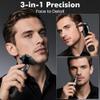 Electric Razor for Men Flynth 3-in-1 Cordless Shaver 3-Blade Rotary Shavers Wet/Dry for Beard Nose & Face, IPX7 Waterproof Fast Charge Travel Trimmer Grooming Set view 2
