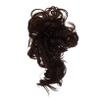 COOLHIYA Natural Messy Bun Hairpiece with Elastic Holder for Women Curly Synthetic Hair Extension for Updo Ponytail Braided Styles Volume Enhancing Hair Bun Accessory in Dark Brown Suitable view 1