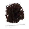 COOLHIYA Natural Messy Bun Hairpiece with Elastic Holder for Women Curly Synthetic Hair Extension for Updo Ponytail Braided Styles Volume Enhancing Hair Bun Accessory in Dark Brown Suitable view 2