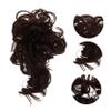 COOLHIYA Natural Messy Bun Hairpiece with Elastic Holder for Women Curly Synthetic Hair Extension for Updo Ponytail Braided Styles Volume Enhancing Hair Bun Accessory in Dark Brown Suitable view 4