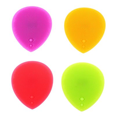 DEARMAMY 4Pcs Silicone Facial Cleansing Brush Soft Deep Cleaning Face Scrubbers for Women and Gentle Exfoliating Skin Massage Portable for Home and Travel