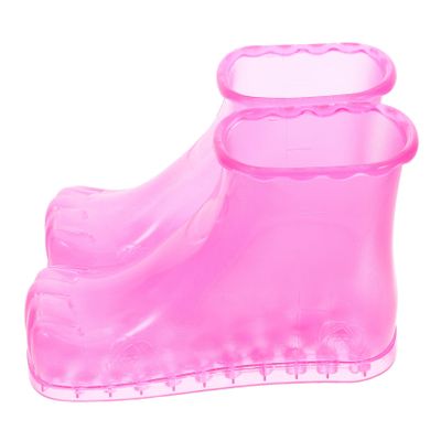 COOLHIYA Creative Foot Bathing Shoes for Heat Resistant PVC Foot Soaking Boots with Capacity Durable High Density Material Warmth for Relaxation and Improved Circulation Rosy Small