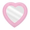 SOLUSTRE Heart Shaped Makeup Mirror Pink Compact Creative Love Heart Mirror for Women Wall Mounted and Desktop Use Home Salon Vanity Decor Gift view 1
