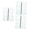 3 pcs rotating storage box makeup organizer 360 makeup organizer rotating vanity organizer rotating storage rack Storage Shelf dressing table plastic to rotate round(As Shownx3pcs,11x11x14cmx3pcs) view 1