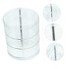 3 pcs rotating storage box makeup organizer 360 makeup organizer rotating vanity organizer rotating storage rack Storage Shelf dressing table plastic to rotate round(As Shownx3pcs,11x11x14cmx3pcs) view 4