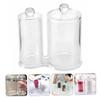 LOEFLIFA Transparent Cosmetic Pad Box Makeup Organizer for Vanity Bathroom Storage Case for Cotton Swabs Powder Cushions Lipstick and Jewelry Easy to Clean Household Makeup Storage view 2