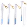 Vaguelly 4pcs Hanging Eyelash Tube with Blue Rhinestone Keychain Reusable Mascara Applicator and Comb for Beginners Makeup Artists Travel and Daily Use view 1