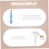 Vaguelly 4pcs Hanging Eyelash Tube with Blue Rhinestone Keychain Reusable Mascara Applicator and Comb for Beginners Makeup Artists Travel and Daily Use view 3