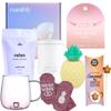 IVF Embryo Transfer Box - Complete Care Package with Pineapple Lip Balm, Rose Quartz Bracelet, Bath Soak, Mug, Socks, Candle & Tea - Fertility Support Gift for Women - 7 Curated Items view 1