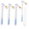 minkissy 4pcs Eyelash Brush Key Chain with Durable Plastic and Artificial Fiber Lightweight Mascara Wands for Women Makeup Portable Travel Friendly Eyelash Comb Brushes with Decorative view 1