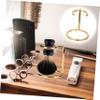 SHERCHPRY Metal Shaving Brush and Razor Stand with Nonslip Base Durable Resistant Storage Rack for Mens Shave Tools Inverted Design for Faster Drying and Extended Brush Life Gold Finish view 2
