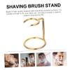 BUTIFULSIC Metal Shaving Brush Stand with Razor Holder Compact Barber Rack Organizer for Bathroom and Finish Space Saving Design for Mens Shaving Tools view 4