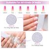 150 Pcs 100/180 Grit Nail Files, Double Sided Emery Boards, Washable Reusable Nail Buffers, Manicure Tools for Natural Acrylic Toenails Home and Salon Use view 3