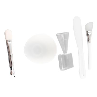 Jiawu Face Tool Silicone Brush Soft Brush Mixed Bowl Spatula Set for Skin Care Package