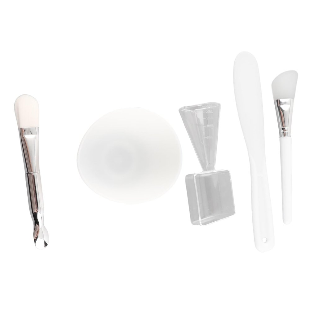 Jiawu Face Tool Silicone Brush Soft Brush Mixed Bowl Spatula Set for Skin Care Package