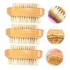 Garneck 3Pcs Double Sided Wooden Manicure Nail Brushes Fingernail Scrubber for Hand and Foot Cleaning Durable Smooth Bristles Suitable for Adults view 3