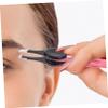 COOLHIYA 5pcs Stainless Steel Eyebrow Tweezers Precise Face Hair Remover Kit with Non Slip Pads for Fine Hair Trimming and Shaping Convenient Grooming Tool for Women view 3