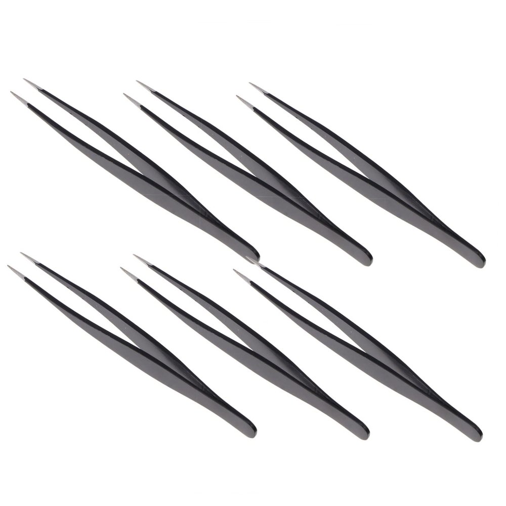 LIFKOME 6pcs Stainless Steel Eyelash Tweezers for Precise False Lash Application Lightweight Durable Makeup Tool for Women Eyelash Supply and Grooming