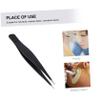 LIFKOME 6pcs Stainless Steel Eyelash Tweezers for Precise False Lash Application Lightweight Durable Makeup Tool for Women Eyelash Supply and Grooming view 3