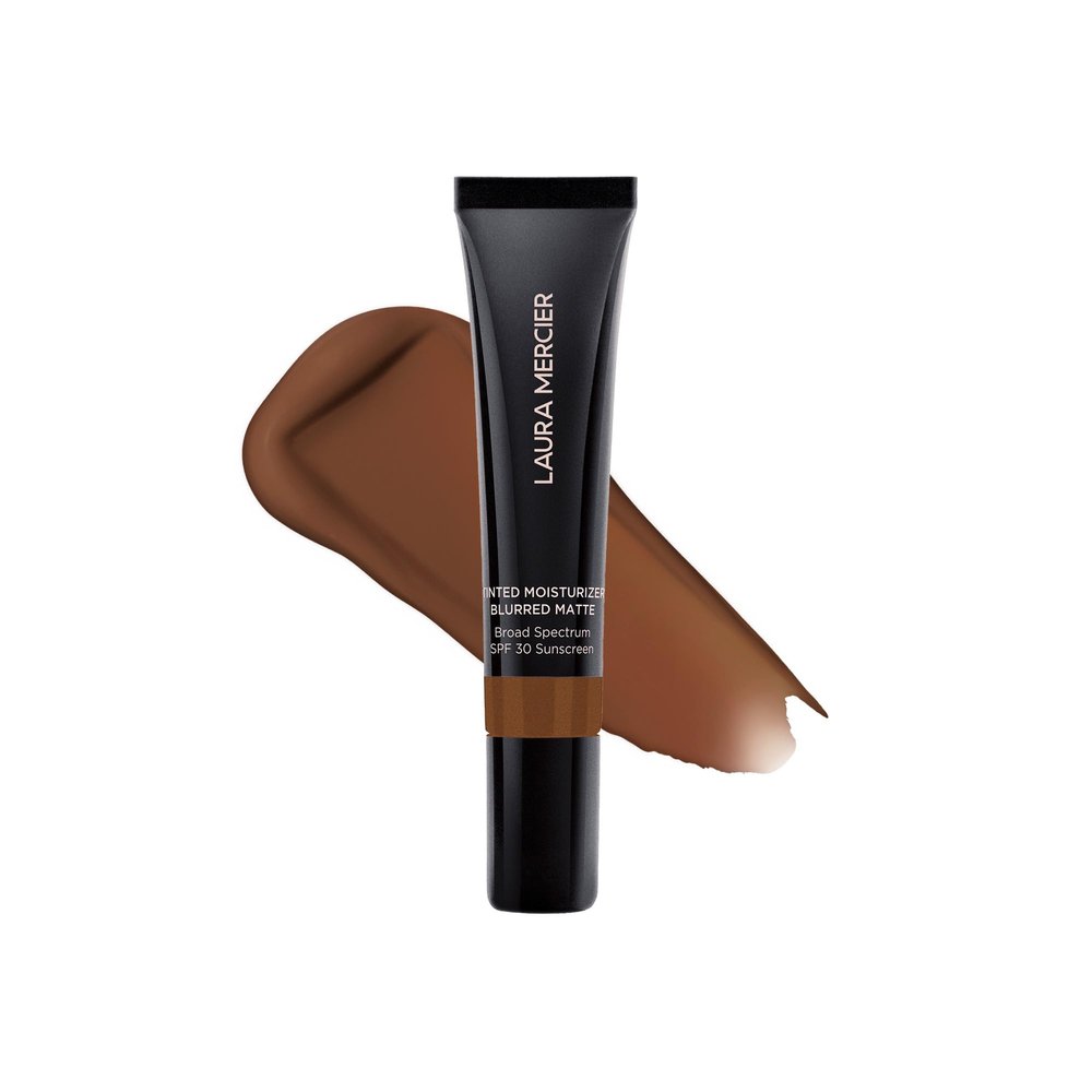 Laura Mercier Tinted Moisturizer Blurred Matte with SPF 30, 24HR+ Shine Control & Longwear, Oil-Free, Sheer to Light, Buildable Coverage, Blurs the Look of Pores, Skin Tint, 6N Umber Mini Size