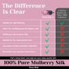 100% Mulberry Silk Sleep Mask Set - Adjustable Eye Mask with Pouch & Scrunchie for Men & Women, Large Size, Total Blackout, Hypoallergenic, Moisture-Wicking, Handcrafted in the USA (Blue & Blush Set) view 3