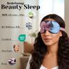 100% Mulberry Silk Sleep Mask Set - Adjustable Eye Mask with Pouch & Scrunchie for Men & Women, Large Size, Total Blackout, Hypoallergenic, Moisture-Wicking, Handcrafted in the USA (Blue & Blush Set) view 4