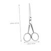MUCKLILY Stainless Steel Mustache Trimming Scissors with Toothed Blade Ergonomic Slip Design for Precise Beard Grooming Durable Silver Hair Scissors for Mens Facial Hair Maintenance view 3