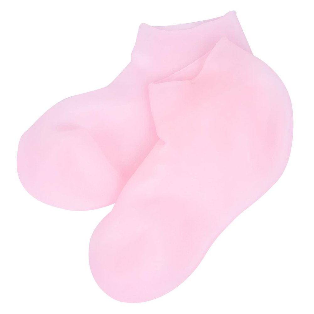 Beatifufu Moisturizing Treatment Socks for Dry Cracked Callused Feet Elastic Foot Care Stockings for Skin Hydration and Softening Lightweight Comfortable Socks for Women Pink
