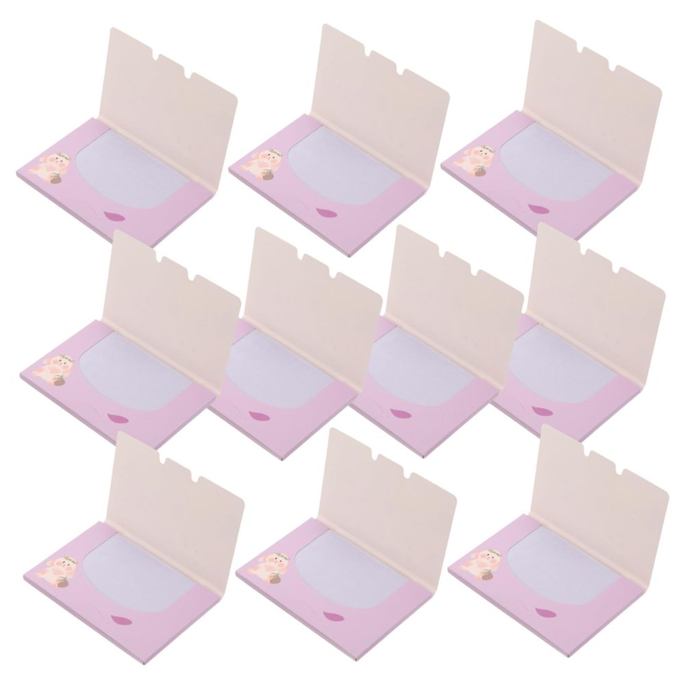TOPPERFUN 10 Boxes Oil Control Facial Blotting Papers for Oily Skin Ultra Thin Absorbing Tissues for Makeup Touch Up Remove Excess Shine and Oil Suitable for Men and Women Pack