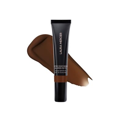 Laura Mercier Tinted Moisturizer Blurred Matte with SPF 30, 24HR+ Shine Control & Longwear, Oil-Free, Sheer to Light, Buildable Coverage, Blurs the Look of Pores, Skin Tint, 7N Mahogany Mini Size