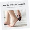 Garneck 2pcs Natural Pumice Stone Callus Remover for Feet and Hands Dead Skin Scraper Foot File with Comfortable Grip Exfoliating Hard Skin and Corns Easy to Hang for Drying Black view 2