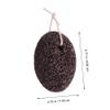 Garneck 2pcs Natural Pumice Stone Callus Remover for Feet and Hands Dead Skin Scraper Foot File with Comfortable Grip Exfoliating Hard Skin and Corns Easy to Hang for Drying Black view 4