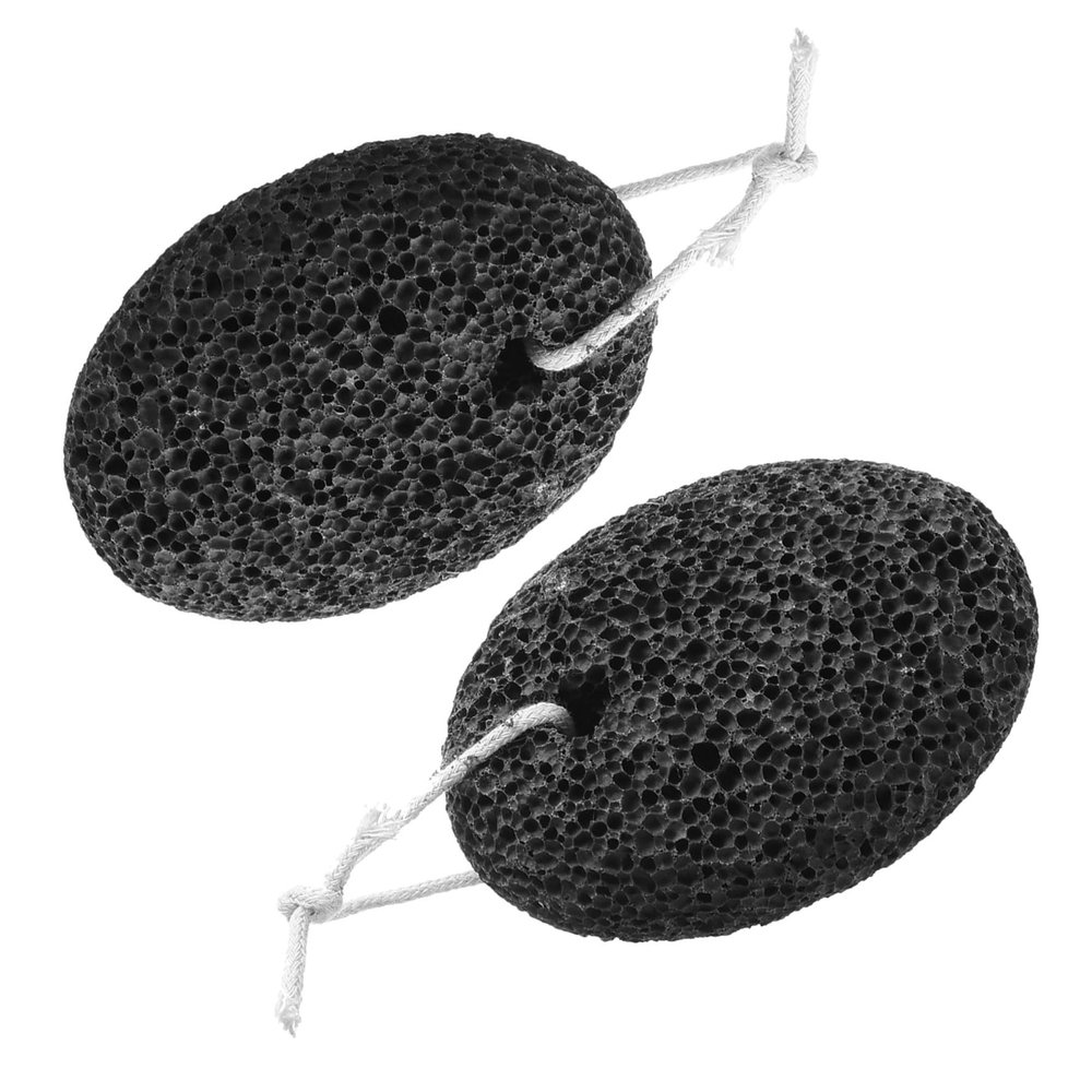 ADOCARN 2pcs Natural Pumice Stone Foot Scraper Dead Skin Callus Remover for Cracked Heels Ergonomic Design Foot File for Exfoliating and Relaxing Pedicure Care at Home