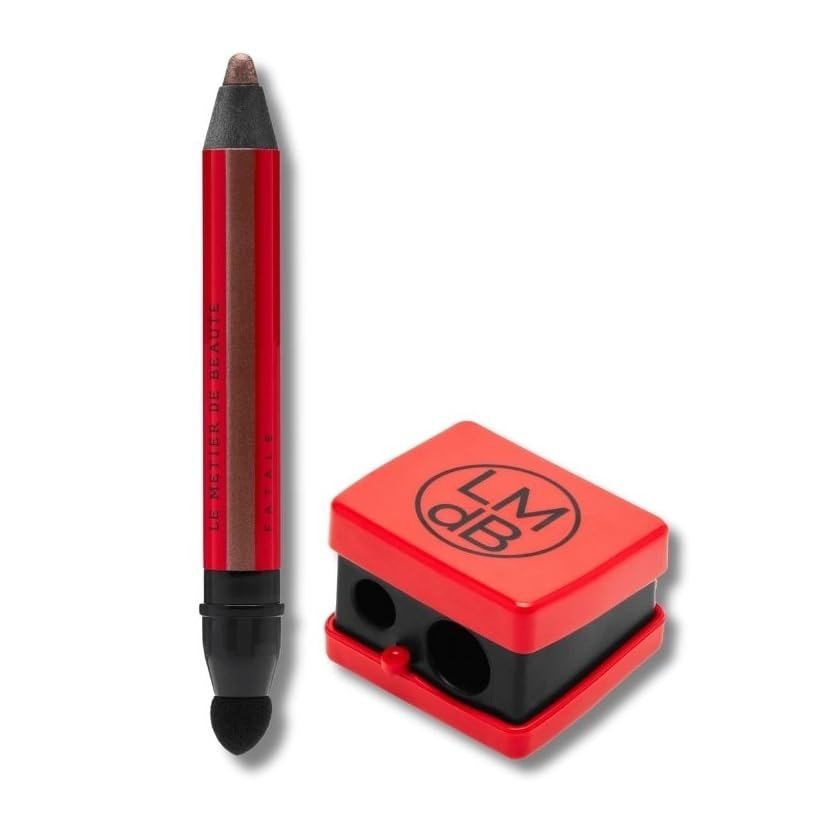 Sharpener and Combination Eyeshadow-Eyeliner Pencil (Fatale - shimmery dark taupe)