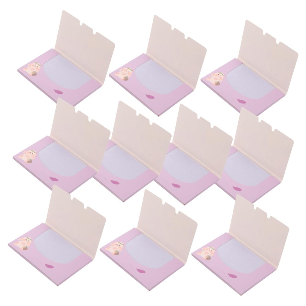 MERRYHAPY 10 Boxes Oil Absorbing Facial Blotting Papers for Oily Skin Double Sided Skin Care Tissues Portable Makeup Oil Control Tissues for Face Shine Removal