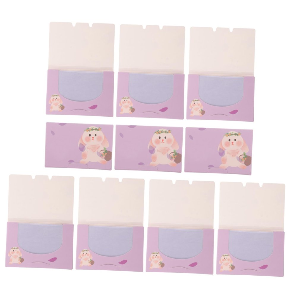 HONMEET 10 Boxes Facial Oil Blotting Paper Oil Absorbing Tissues for Oily Skin Care Makeup Friendly Portable Blotting for Men and Women Removes Excess Shine