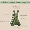 4-in-1 gua sha Tool for face | Jade Facial Massage Tool | Face Lymphatic Drainage Tool | 100% Natural Jade Stone face Sculpting Tool view 3