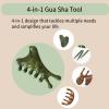 4-in-1 gua sha Tool for face | Jade Facial Massage Tool | Face Lymphatic Drainage Tool | 100% Natural Jade Stone face Sculpting Tool view 4