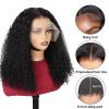 Kinkycurly Wig Human Hair 13x6 Lace Front Wigs Human Hair Afro Kinky Curly Wig 18 inch Pre Plucked 180% Density Black Jerry Curly Afro Kinky-Curly Natural Hairline Full Bouncy Thick Average Size view 2