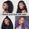 Kinkycurly Wig Human Hair 13x6 Lace Front Wigs Human Hair Afro Kinky Curly Wig 18 inch Pre Plucked 180% Density Black Jerry Curly Afro Kinky-Curly Natural Hairline Full Bouncy Thick Average Size view 4