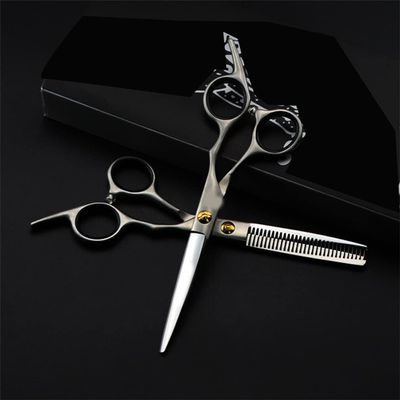 6.0 Inch Silver Salon Barber Hairdressing Scissors, Stainless Steel Barber Hairdressing, for Women, Men And Hairdressers