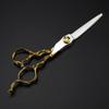 6inch 440c Steel Scissor Gold Cut Hair Scissors Cutting Barber Haircut thinning Shears Hairdresser Scissors view 2