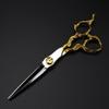 6inch 440c Steel Scissor Gold Cut Hair Scissors Cutting Barber Haircut thinning Shears Hairdresser Scissors view 3