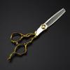 6inch 440c Steel Scissor Gold Cut Hair Scissors Cutting Barber Haircut thinning Shears Hairdresser Scissors view 4