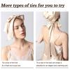 100% Mulberry Silk Bonnet for Sleeping Women, 22 Momme Grade-6A Hair Wrap with Elastic Stay& Tie Band On Head for Hair Care Short Long Curly Hair view 2