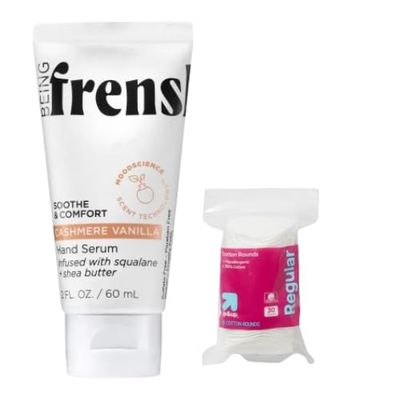 Being Frenshe Hydrating Hand Serum Lotion with Squalane & Shea Butter  Cashmere Vanilla  2 fl oz + Makeup Remover Pads