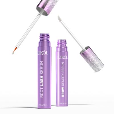 ICIKOL Lash & Brow Growth Serum Set - Eyelash & Eyebrow Serum with Biotin, Peptides & Plant Extracts - Fuller, Longer-Looking Lashes & Thicker Brows - Vegan, Prostaglandin-Free, 2 8ml Value Duo